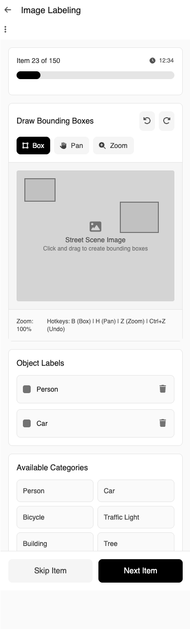 Streamlined Labeling Workflow